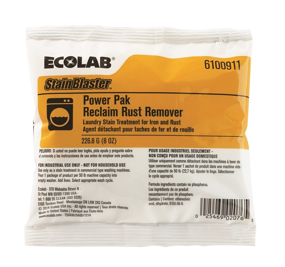 GuestSupply US | Ecolab® StainBlaster Power Pak Reclaim Rust